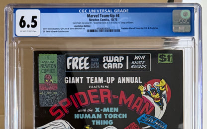 🔑 GIANT TEAM-UP ANNUAL #1 CGC 6.5 + SWAP CARD [NEWTON COMICS] AUSTRALIAN 1975