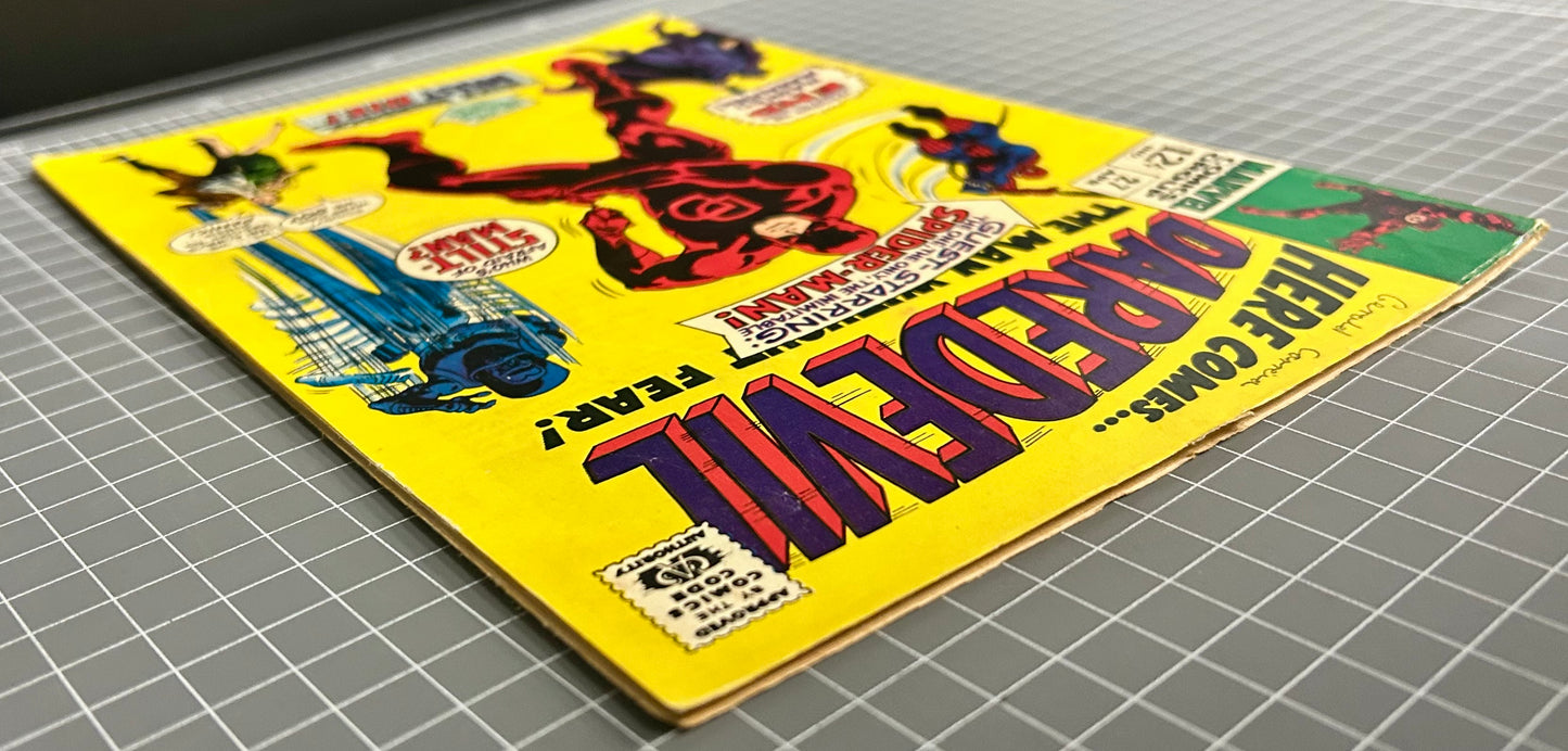 🔑 DAREDEVIL #27 [MARVEL COMICS] DIRECT *SPIDERMAN CROSSOVER* 1967 VG/FN