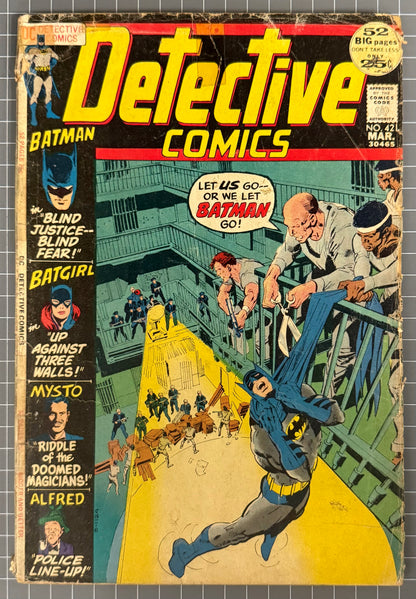 DETECTIVE COMICS #421 [DC COMICS] *NEAL ADAMS / DICK GIORDANO COVER* 1972 GD-