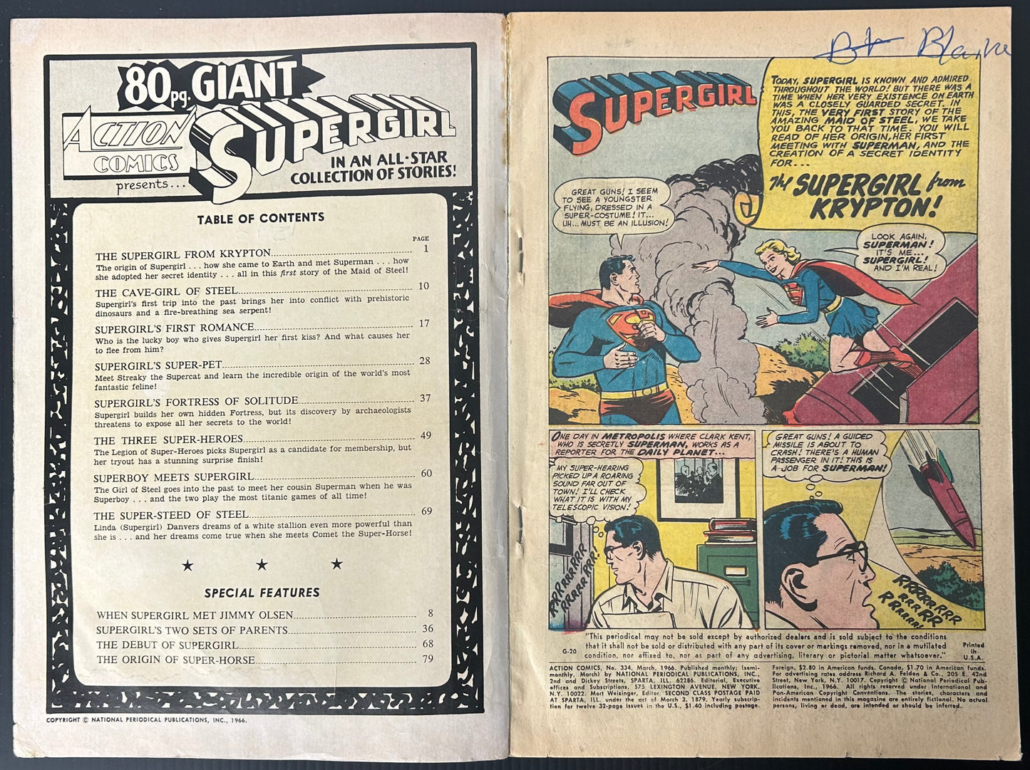 ACTION COMICS #334 [DC COMICS] DIRECT VG/FN