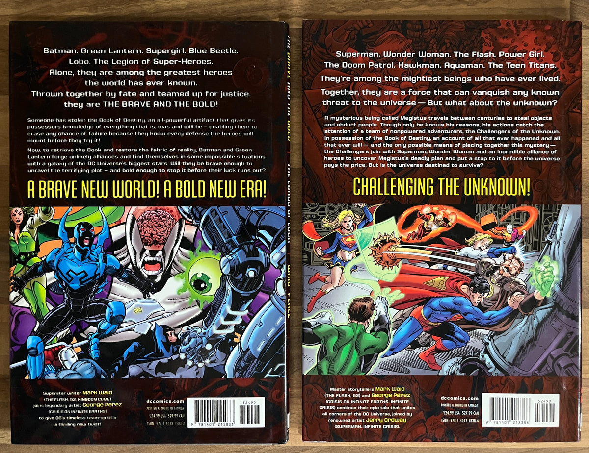 THE BRAVE AND THE BOLD #1 LORDS OF LUCK, #2 BOOK OF DESTINY [DC] HC/DJ SET