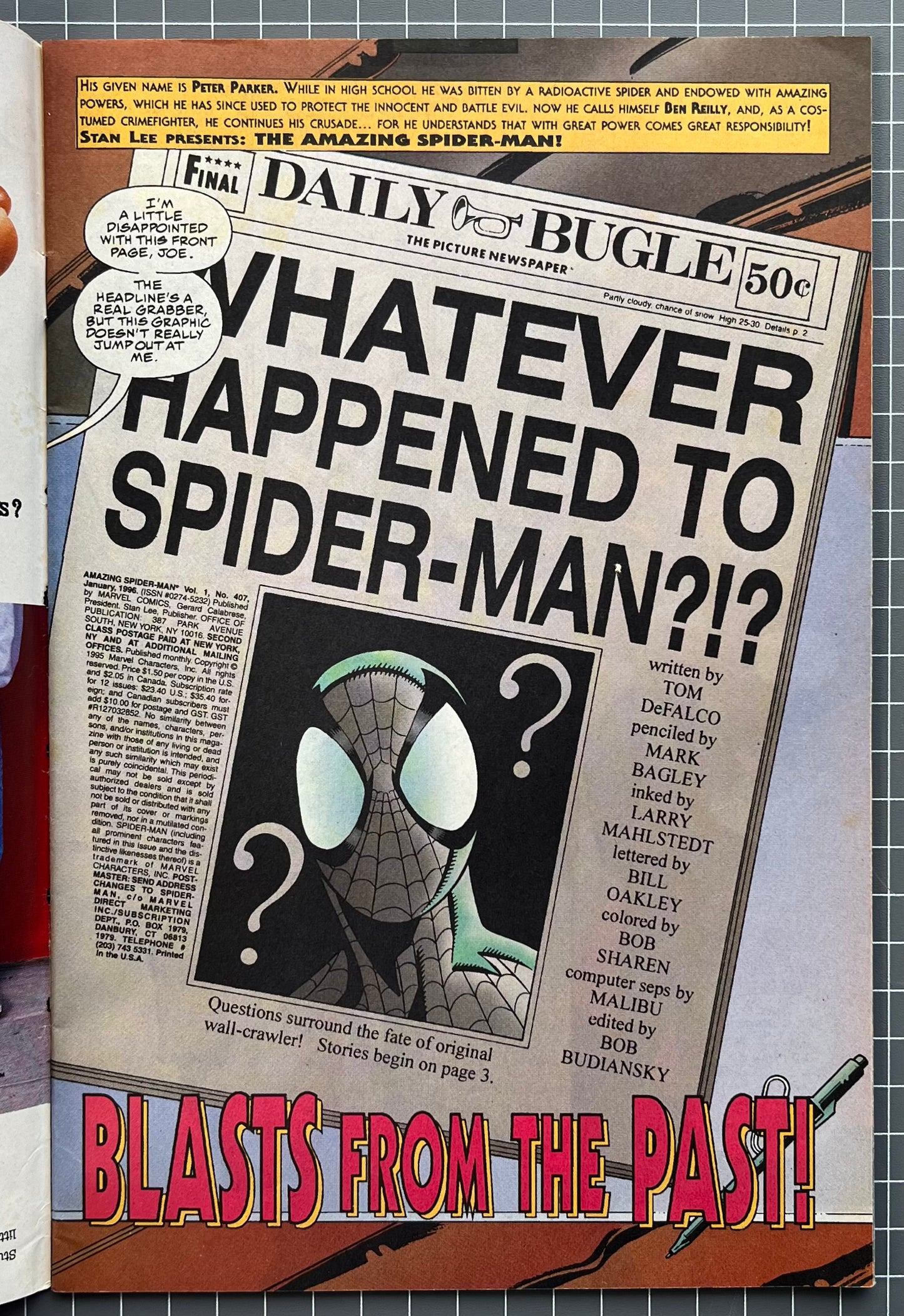 THE AMAZING SPIDER-MAN #407 [MARVEL COMICS] DIRECT 1995 FN/VF