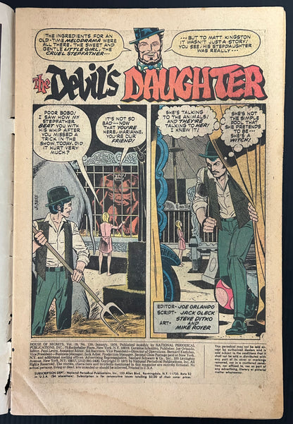 🔑 HOUSE OF SECRETS #139 [DC] COMIC *BERNIE WRIGHTSON COVER* 1976 GD-