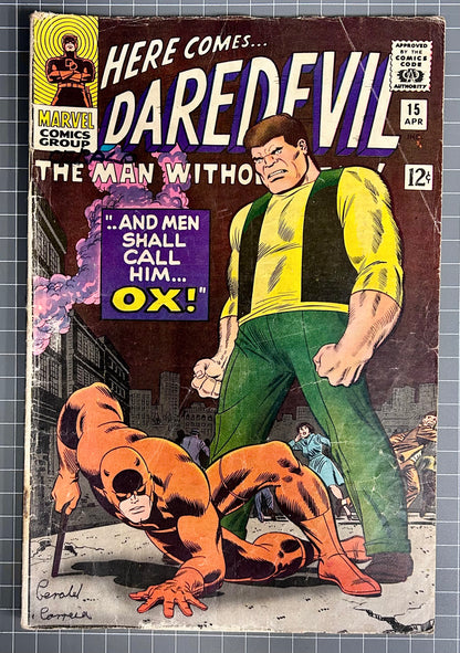 DAREVDEVIL #15 [MARVEL COMICS] DIRECT 1966 GD/VG