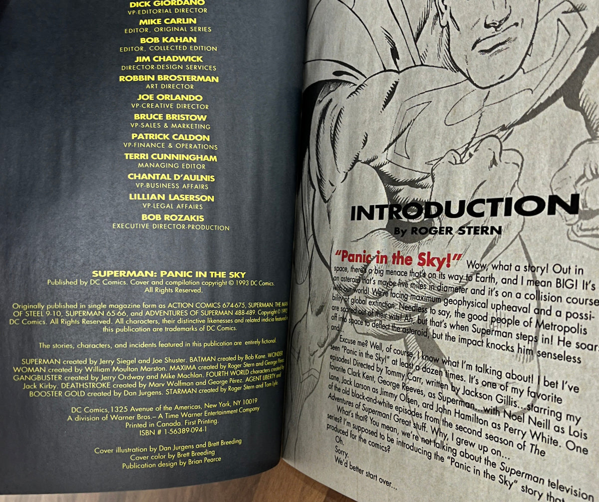 SUPERMAN: PANIC IN THE SKY [DC] TPB COMIC 1993