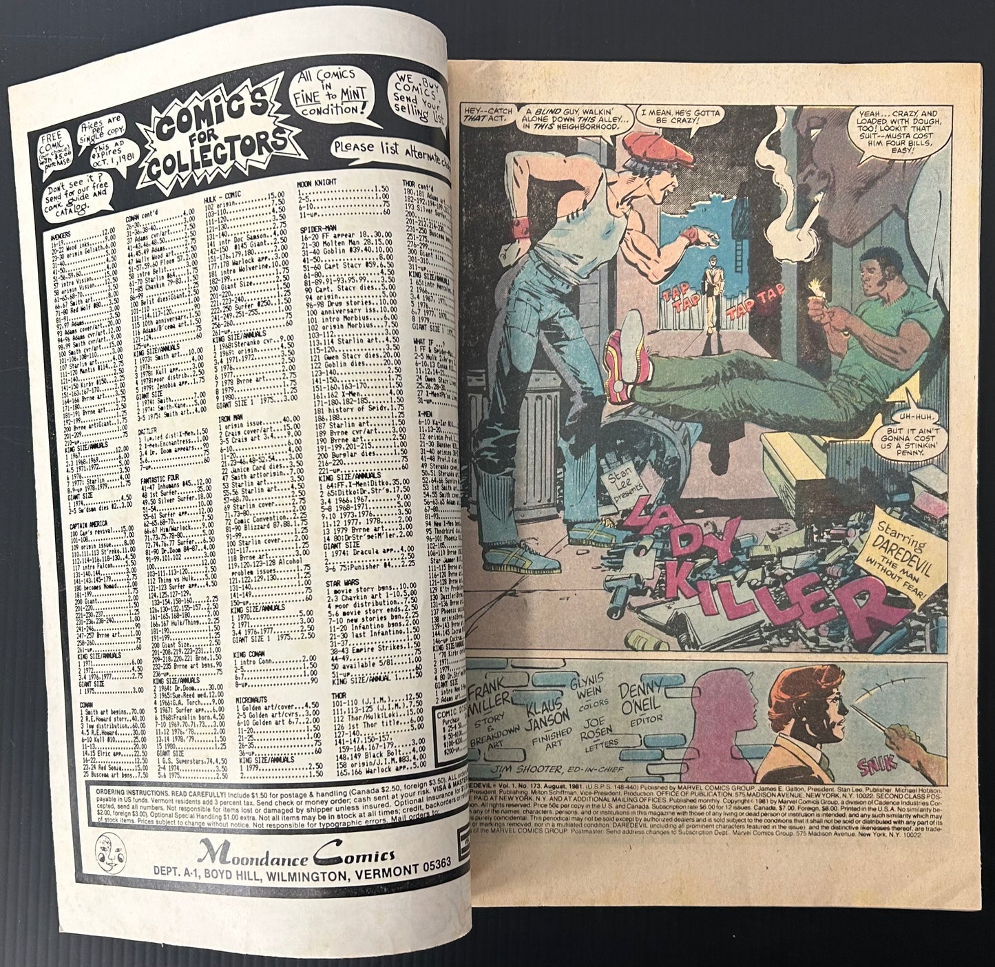 DAREDEVIL #173 [MARVEL COMICS] DIRECT 1981 FN