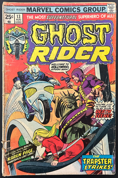 GHOST RIDER #13 [MARVEL COMICS] DIRECT 1975 GD