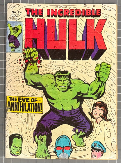 THE INCREDIBLE HULK #7 [YAFFA PUBLISHING] AUSTRALIAN DIGEST COMIC 1981