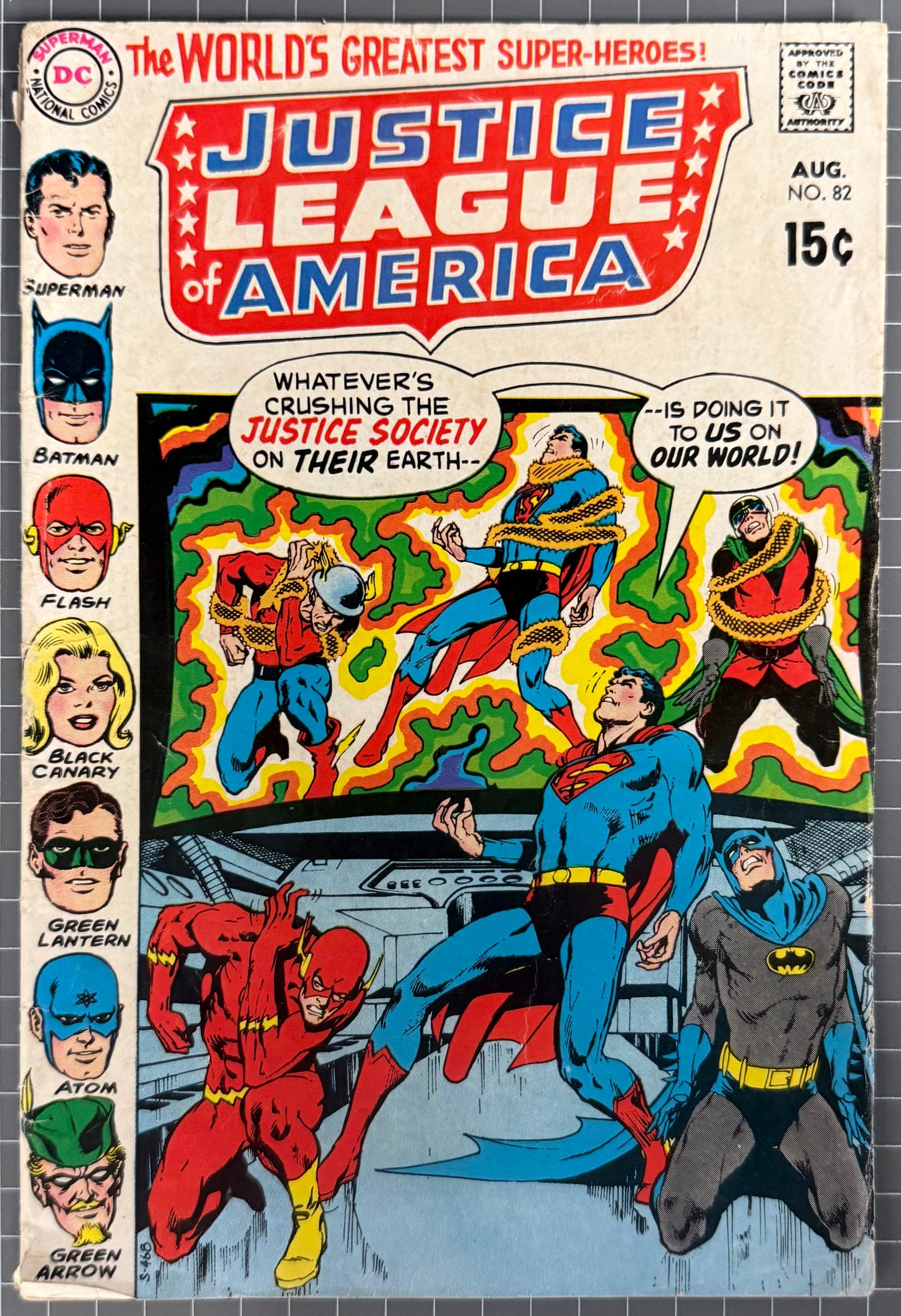 🔑 JUSTICE LEAGUE OF AMERICA #82 [DC COMICS] *NEAL ADAMS COVER* 1970 VG-