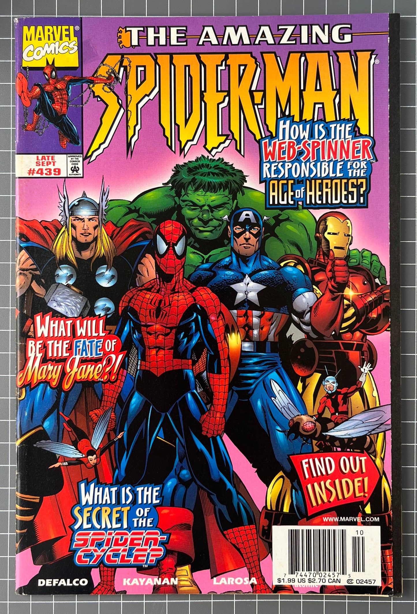 THE AMAZING SPIDER-MAN #439 [MARVEL COMICS] NEWSSTAND 1998 FN/VF