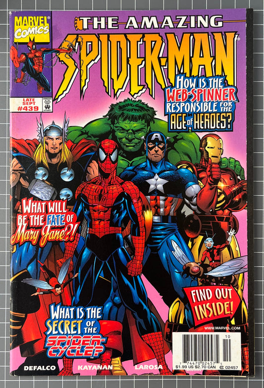 THE AMAZING SPIDER-MAN #439 [MARVEL COMICS] NEWSSTAND 1998 FN/VF