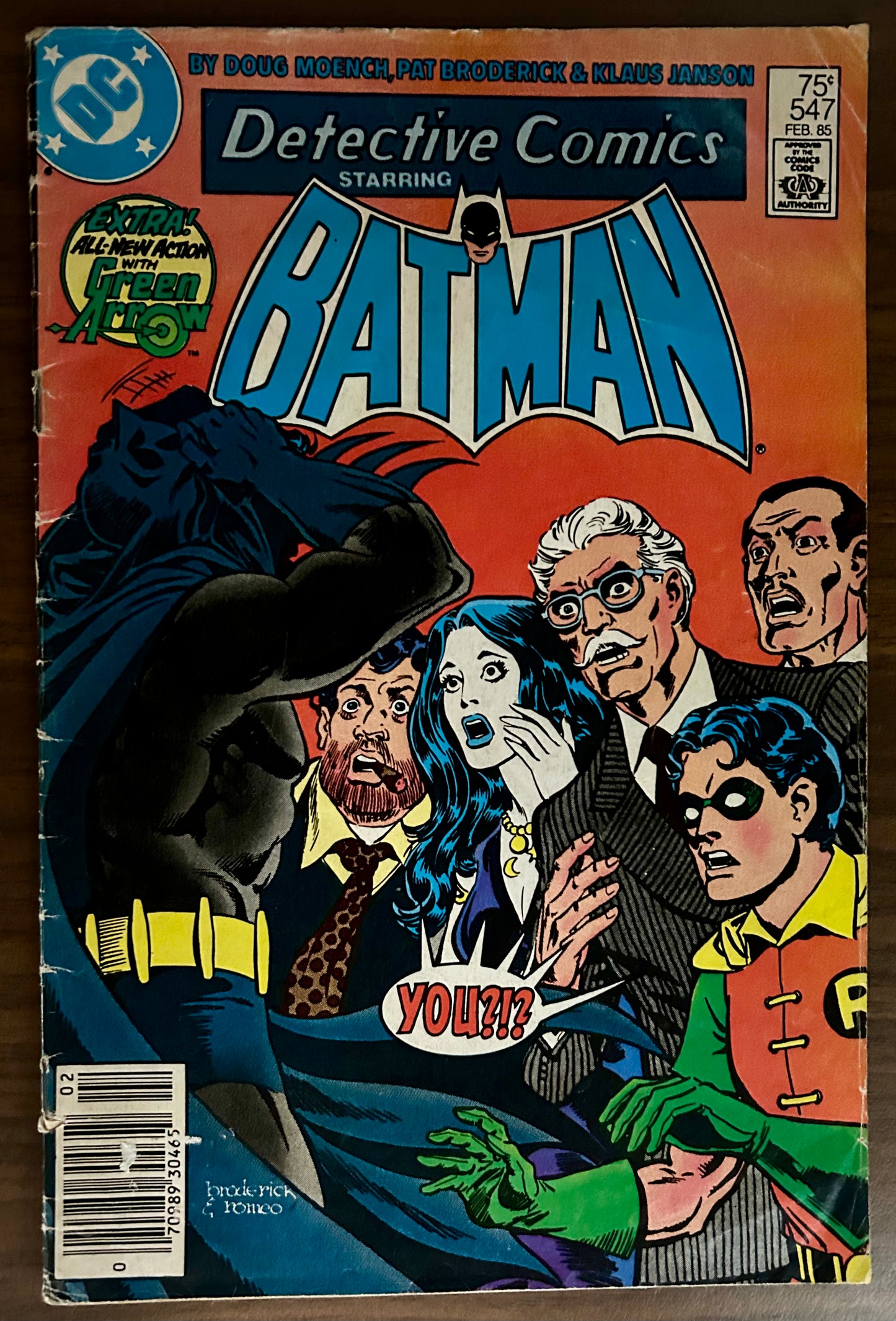 DETECTIVE COMICS #547 [DC COMICS] NEWSSTAND 1985 GD/VG