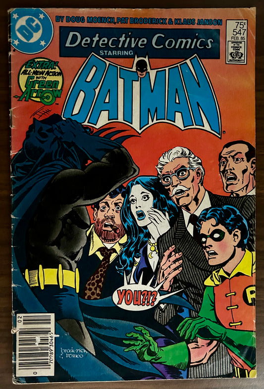 DETECTIVE COMICS #547 [DC COMICS] NEWSSTAND 1985 GD/VG