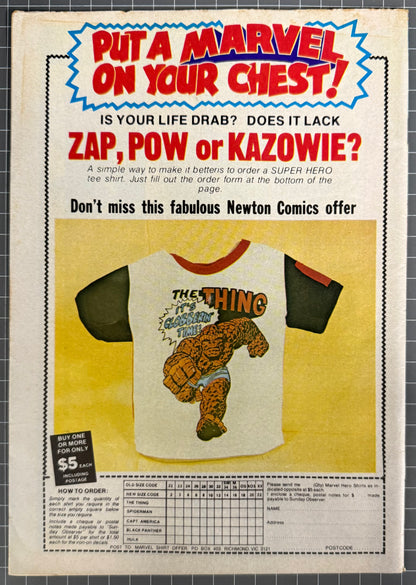 THE AVENGERS #14 + POSTER [NEWTON COMICS] AUSTRALIAN MARVEL 1976