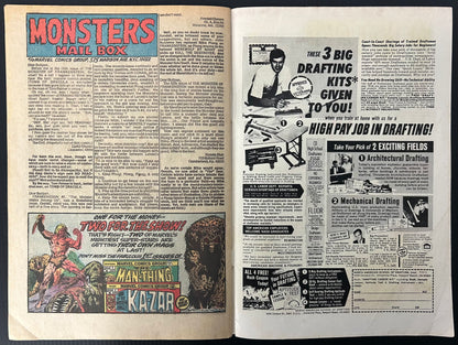 🔑 FRANKENSTEIN #8 [MARVEL COMICS] *1ST MEET DRACULA X FRANKENSTEIN* 1974 VG+