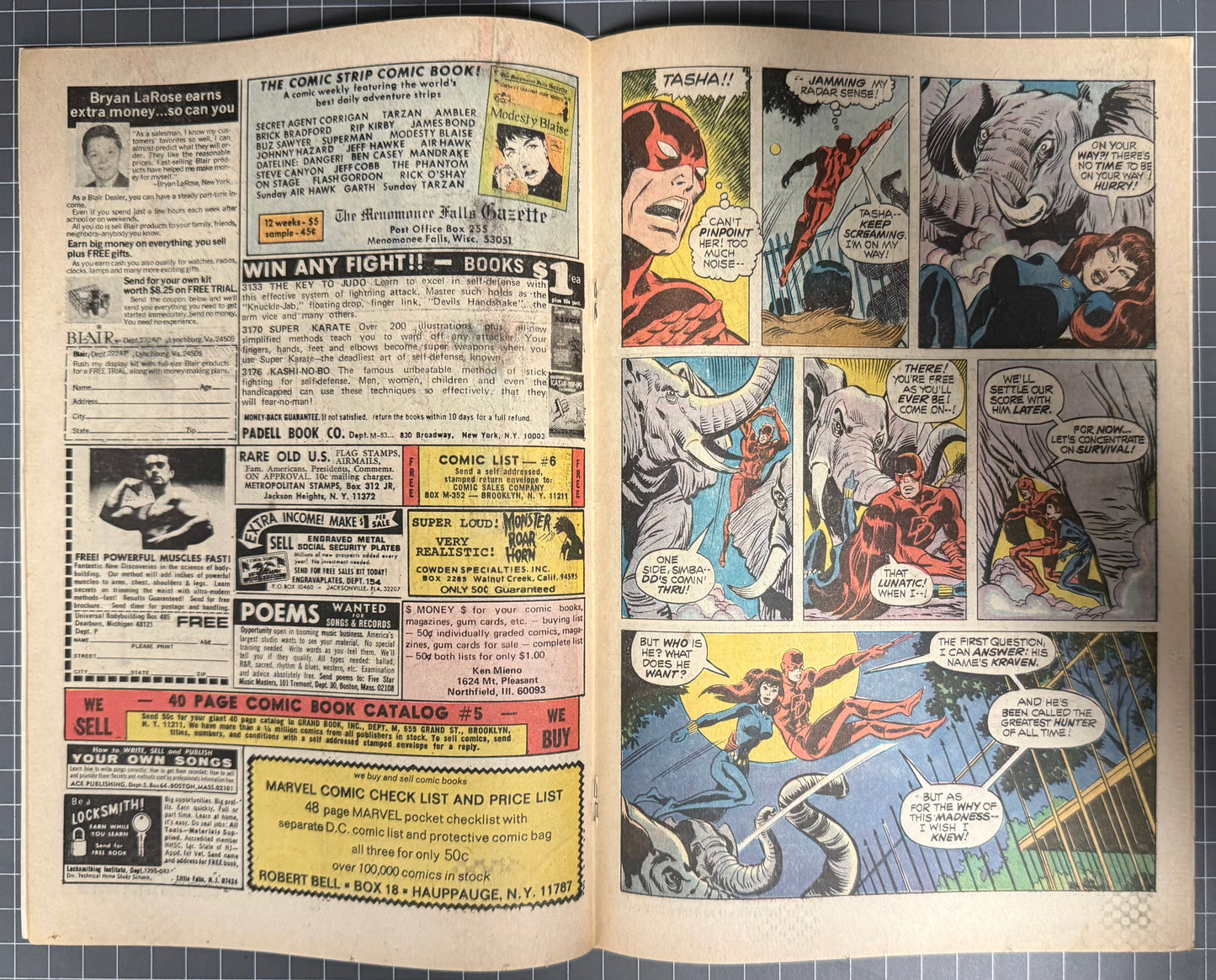 DAREDEVIL #104 [MARVEL COMICS] DIRECT 1973 FN+