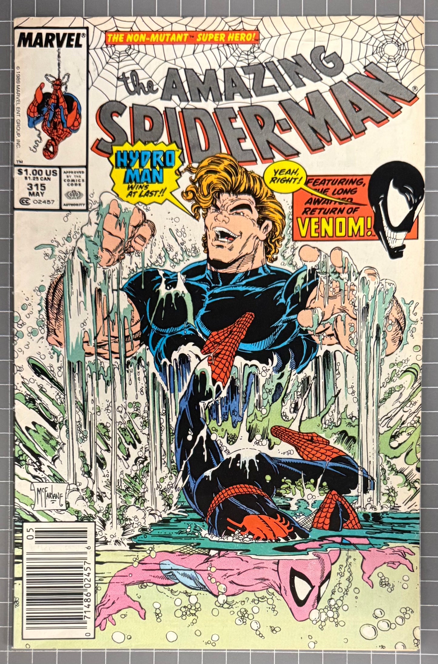 🔑 THE AMAZING SPIDER-MAN #315 [MARVEL COMICS] *2ND APP. VENOM* 1989 FN-