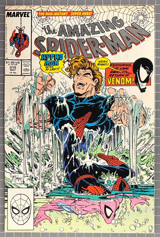 🔑 THE AMAZING SPIDER-MAN #315 [MARVEL COMICS] *2ND APP. VENOM* 1989 VF