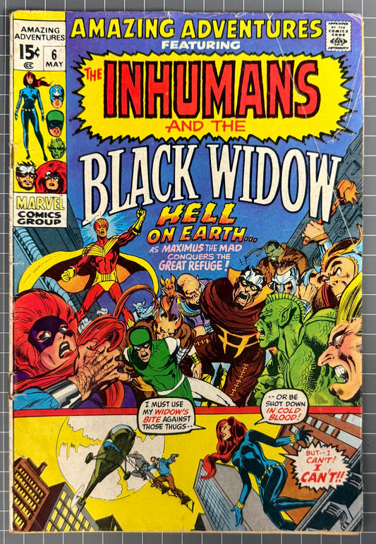 AMAZING ADVENTURES #6 [MARVEL COMICS] *INHUMANS & BLACK WIDOW* 1971 GD+
