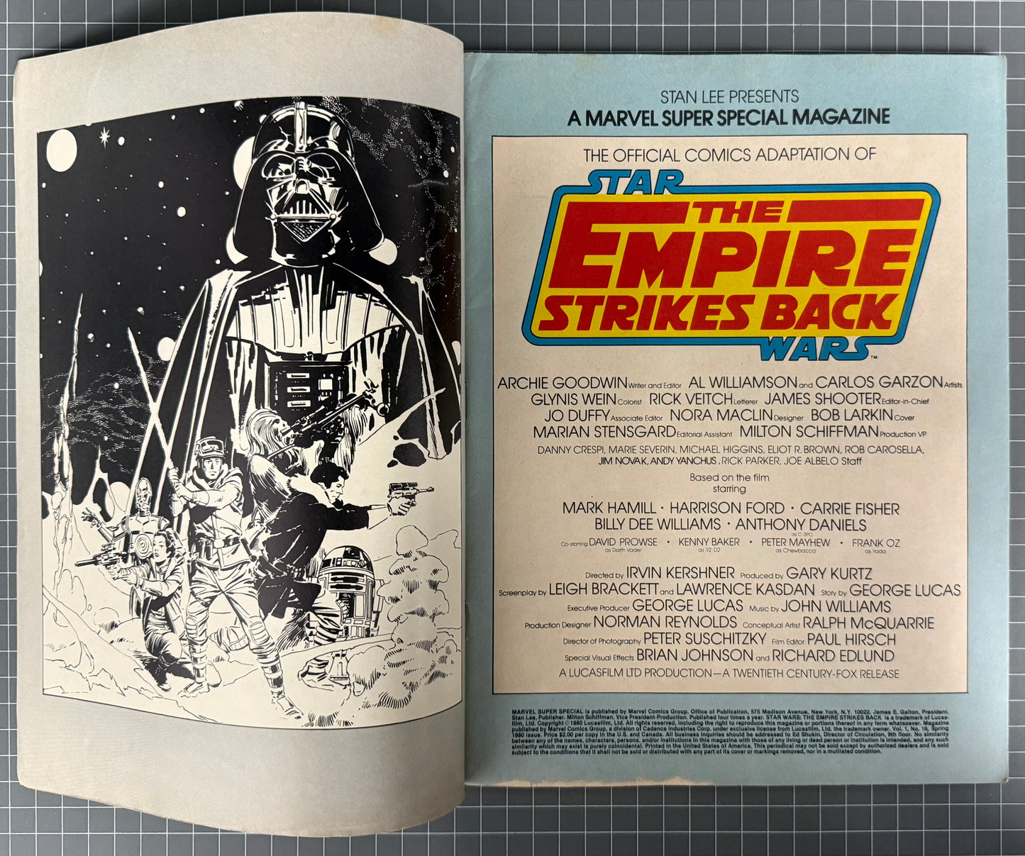 🔑 MARVEL SUPER SPECIAL #16: STAR WARS: EMPIRE STRIKES BACK MAGAZINE 1980 VG/FN
