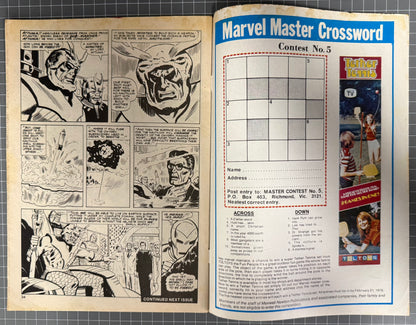 THE AVENGERS #14 + POSTER [NEWTON COMICS] AUSTRALIAN MARVEL 1976