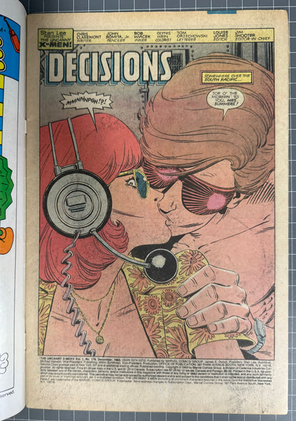 🔑 THE UNCANNY X-MEN #176 [MARVEL COMICS] *1ST APP. VALERIE COOPER* 1983 VG/FN