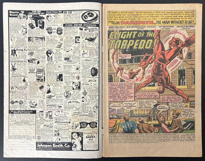 🔑 DAREDEVIL #126 [MARVEL COMICS] DIRECT *1ST APP. SECOND TORPEDO* 1975 GD/VG