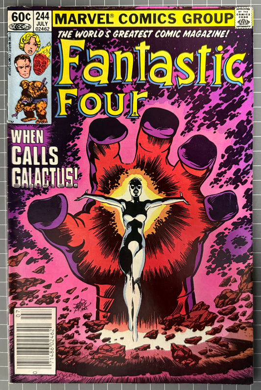 🔑 FANTASTIC FOUR #244 [MARVEL COMICS] NEWSSTAND *1ST APP. FRANKIE RAYE* 1982 VF-