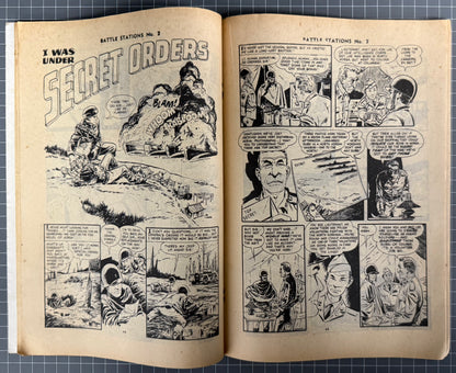 BATTLE STATIONS #2 [BARMOR PUBLICATIONS] AUSTRALIAN PRE-DECIMAL COMIC 1959