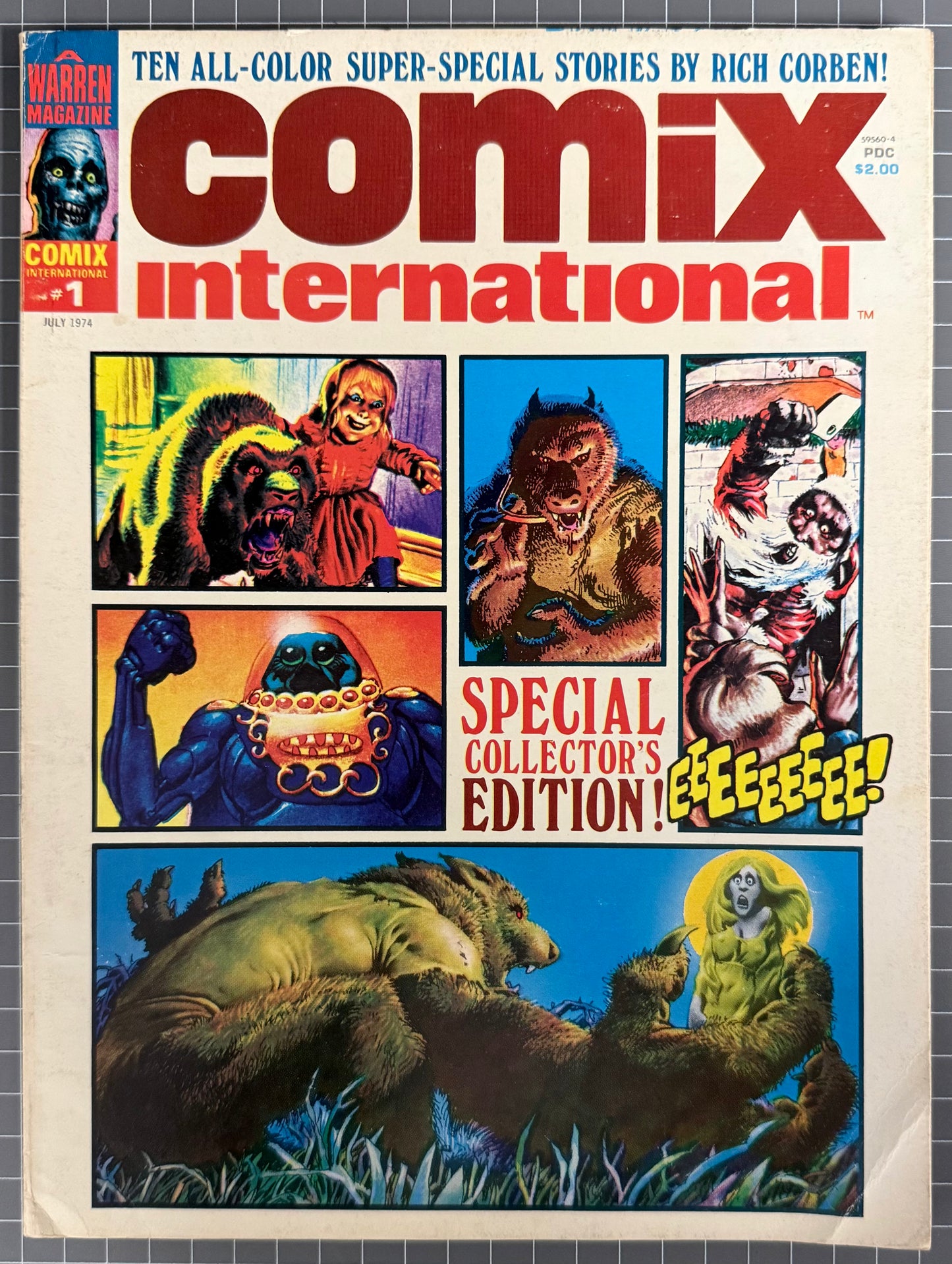 COMIX INTERNATIONAL #1 [WARREN PUBLISHING] MAGAZINE *RICHARD CORBAN* 1974 FN+