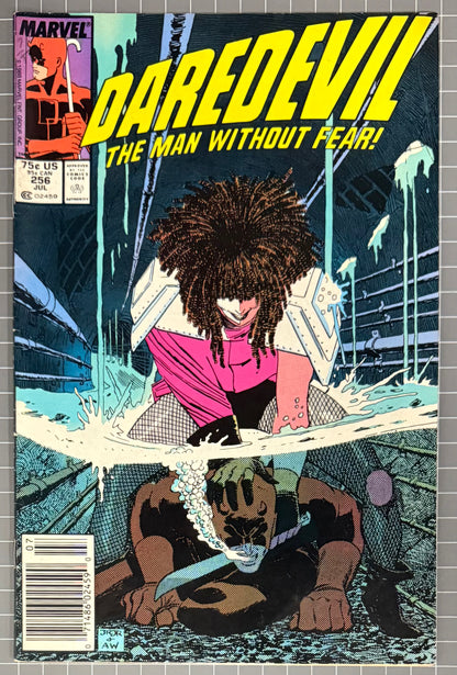 🔑 DAREDEVIL #256 [MARVEL COMICS] NEWSSTAND *3RD APP. TYPHOID MARY* 1988 FN-