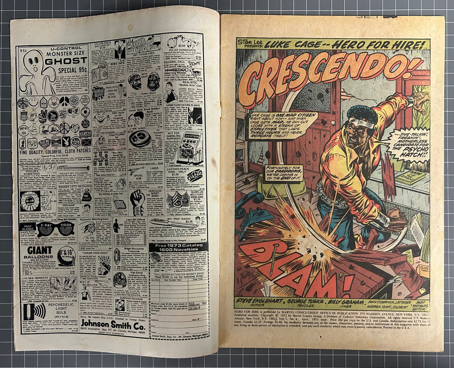 HERO FOR HIRE #8 [MARVEL COMICS] DIRECT 1973 VG-