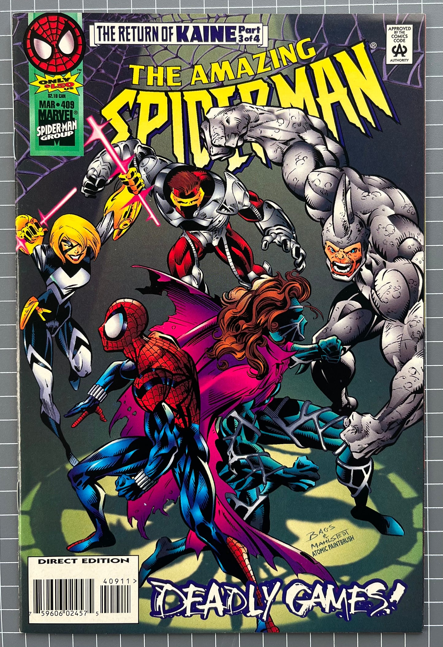 THE AMAZING SPIDER-MAN #409 [MARVEL COMICS] DIRECT 1996 NM-