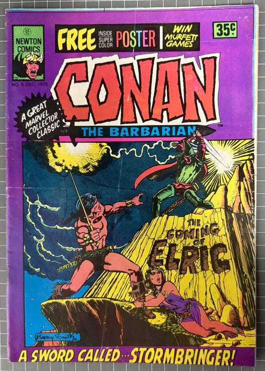 🔑 CONAN THE BARBARIAN #9 + POSTER [NEWTON COMICS] AUSTRALIAN MARVEL 1975