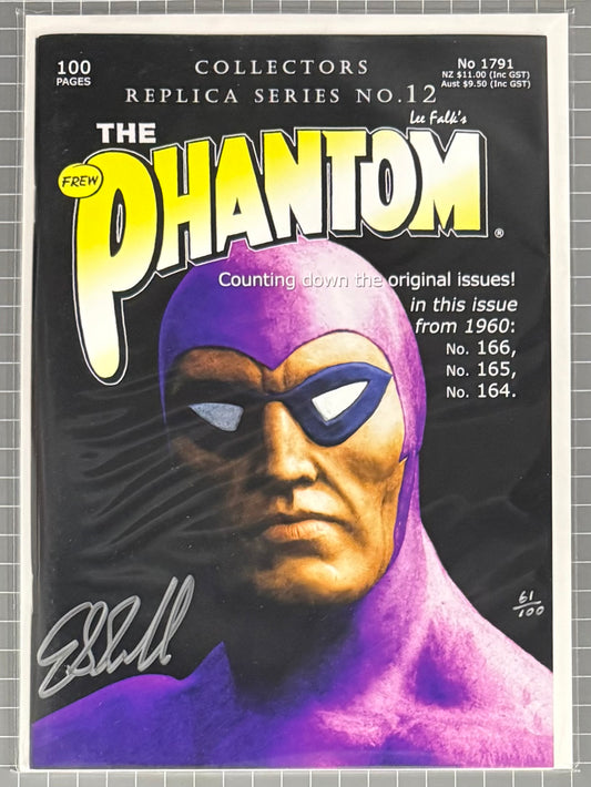 THE PHANTOM #1791 REPLICA #12 [FREW] ***SIGNED & LIMITED*** AUSTRALIAN COMIC 2017 NM