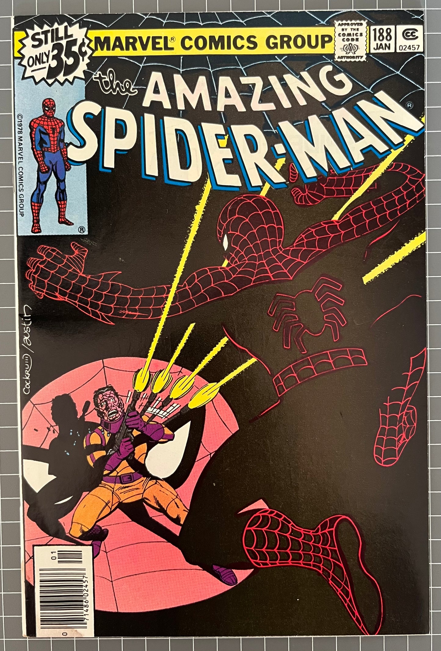 🔑 THE AMAZING SPIDER-MAN #188 [MARVEL COMICS] *2ND APP. JIGSAW* 1979 FN
