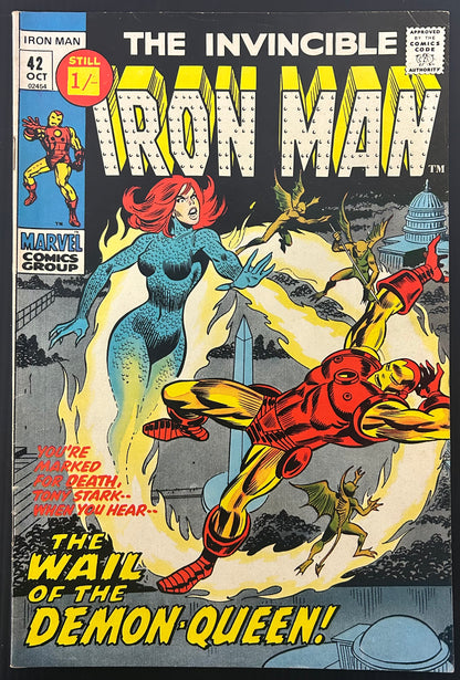 IRON MAN #42 [MARVEL COMICS] DIRECT 1971 FN/VF