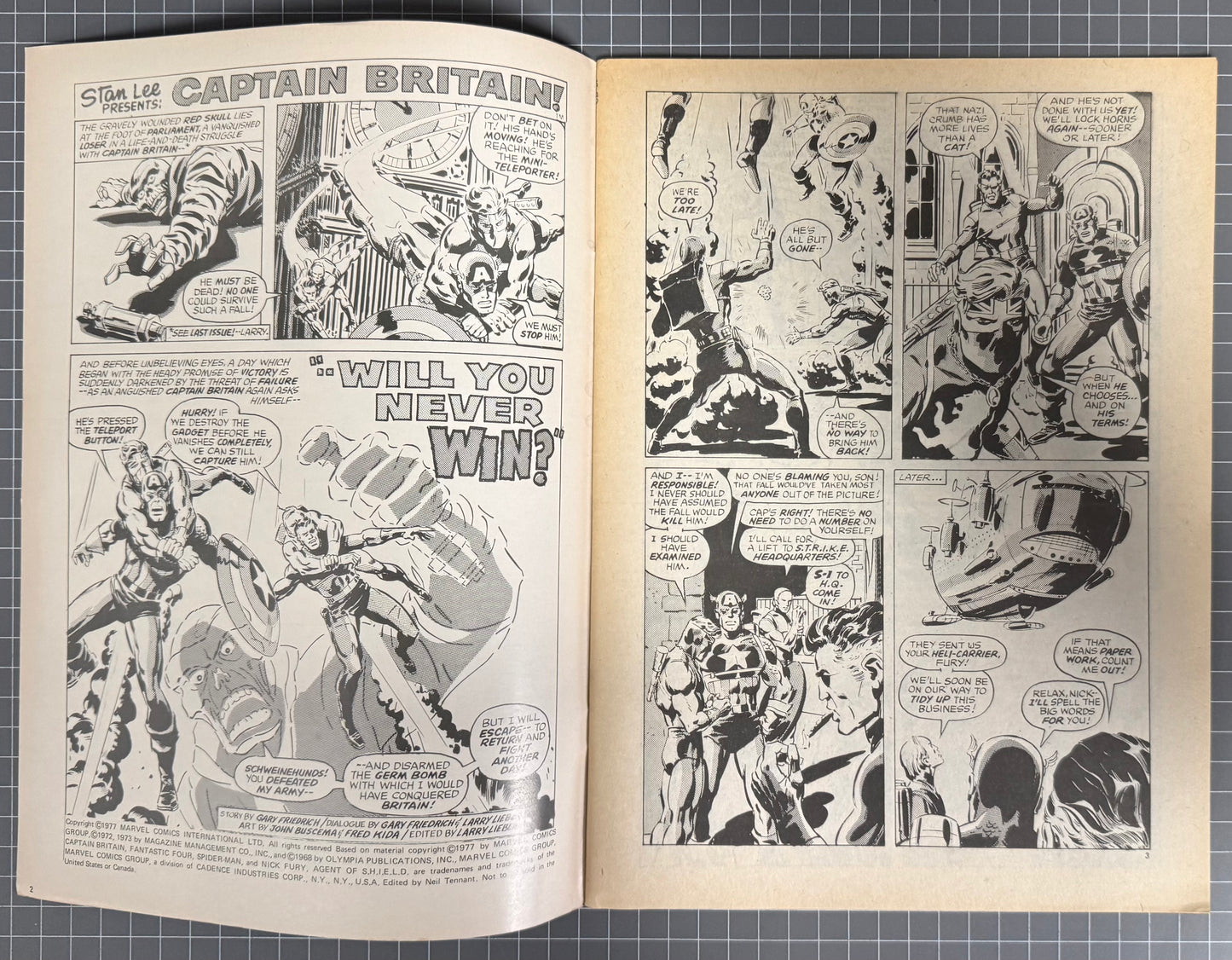 CAPTAIN BRITAIN #27 [MARVEL UK] COMIC MAGAZINE *HERB TRIMPE* 1976 FN/VF