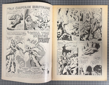 CAPTAIN BRITAIN #27 [MARVEL UK] COMIC MAGAZINE *HERB TRIMPE* 1976 FN/VF