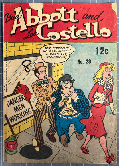 BUD ABBOTT AND LOU COSTELLO #23 (PAGE PUBLICATIONS) AUSTRALIAN COMIC 1968