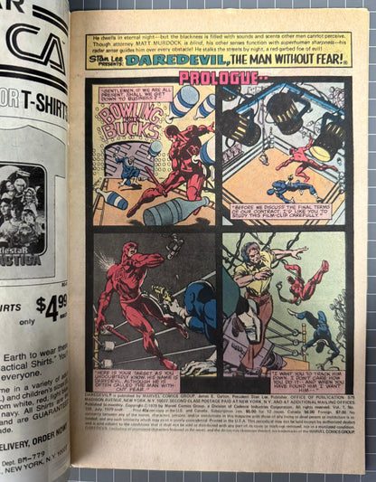 🔑 DAREDEVIL #159 [MARVEL COMICS] NEWSSTAND *COVER ART FRANK MILLER* 1979 VF-
