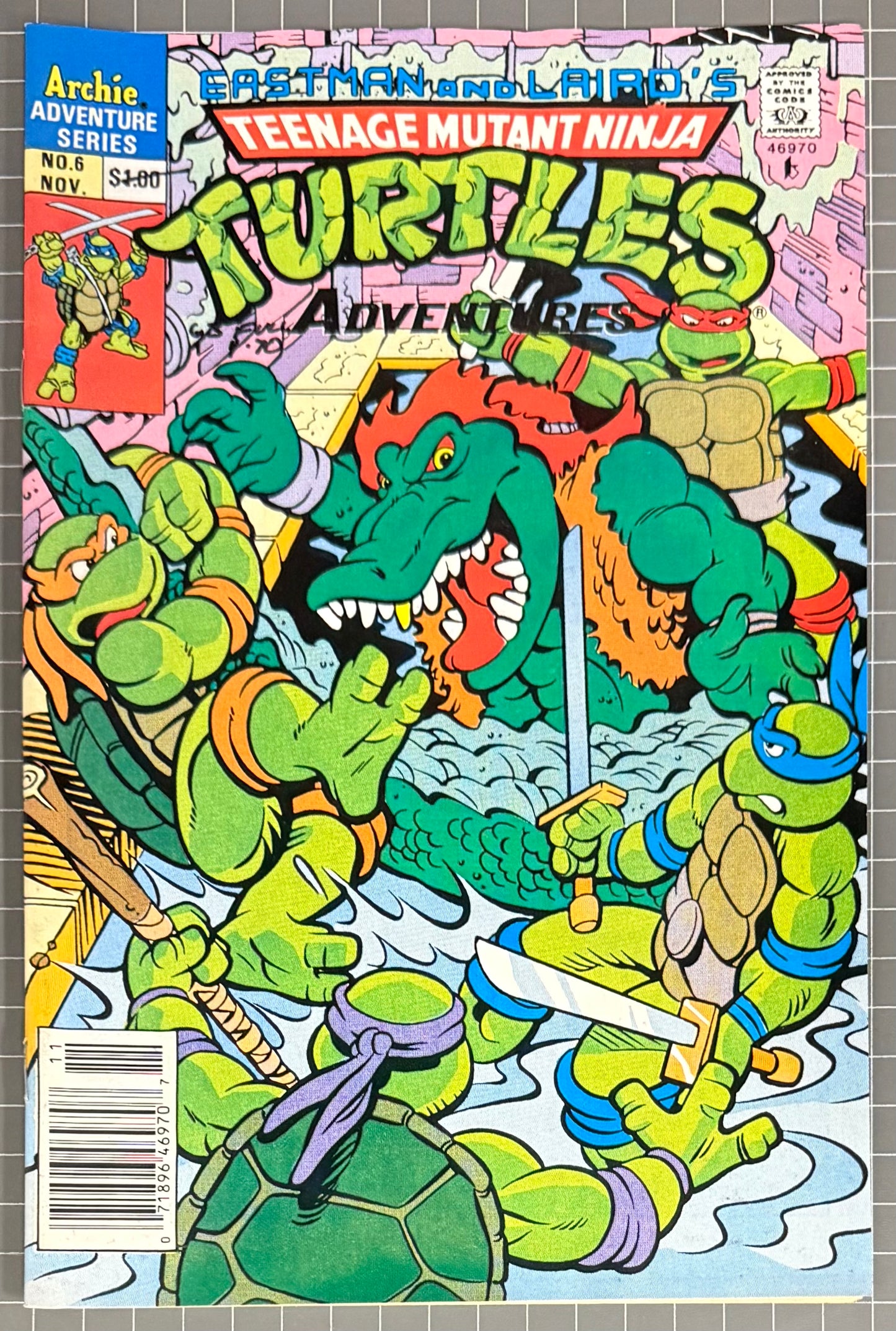TEENAGE MUTANT NINJA TURTLES ADVENTURES #6 [ARCHIE] COMIC 1989 VF