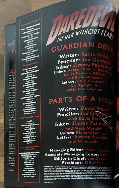 DAREDEVIL: The Man Without Fear Volumes 1 & 2, Bendis, Smith, 1st Print HC/DJ