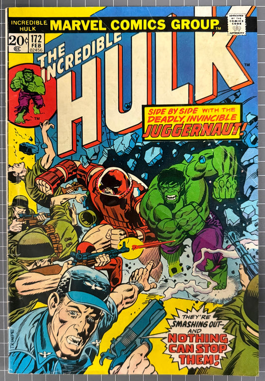 THE INCREDIBLE HULK #172 [MARVEL COMICS] DIRECT 1974 VG?FN
