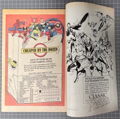 🔑 UNCANNY X-MEN CLASSIC #221 [MARVEL SO MUCH FUN] *1ST MR SINISTER* 1987 VF-