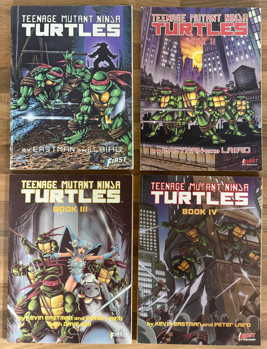 TEENAGE MUTANT NINJA TURTLES #1, 2, 3, 4 SET FIRST GRAPHIC NOVEL EASTMAN LAIRD 1988/89