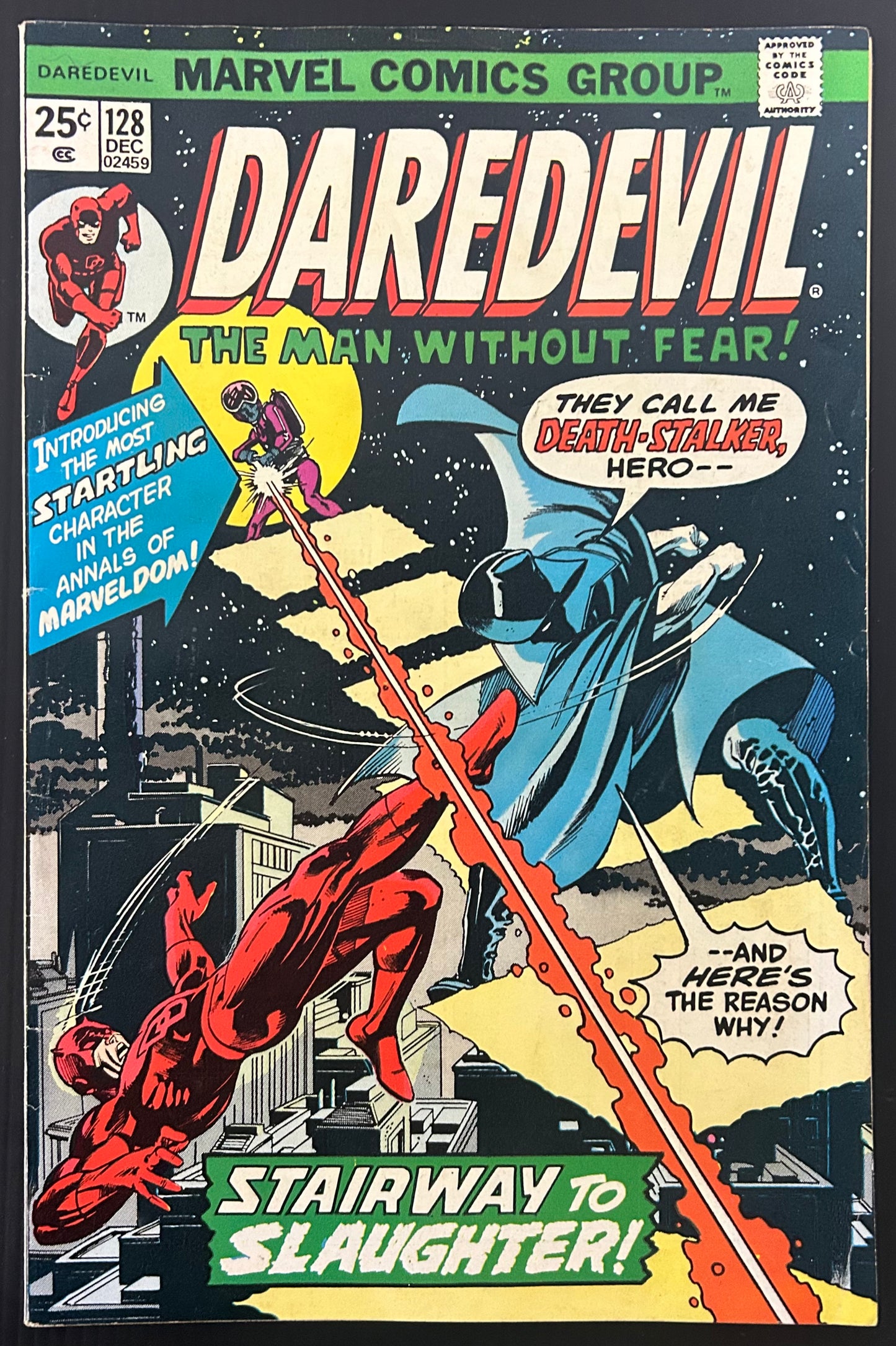 DAREDEVIL #128 [MARVEL COMICS] DIRECT 1976 VF+