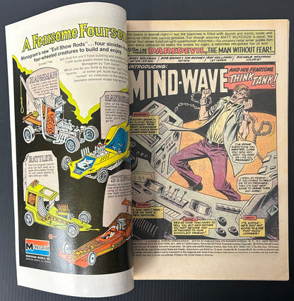 🔑 DAREDEVIL #133 [MARVEL COMICS] DIRECT *1ST APP. MIND-WAVE* 1976 FN