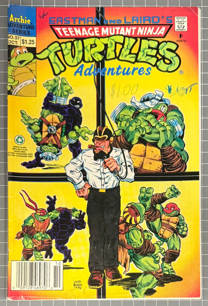 TEENAGE MUTANT NINJA TURTLES ADVENTURES #37 [ARCHIE] NEWSSTAND COMIC 1992 VG