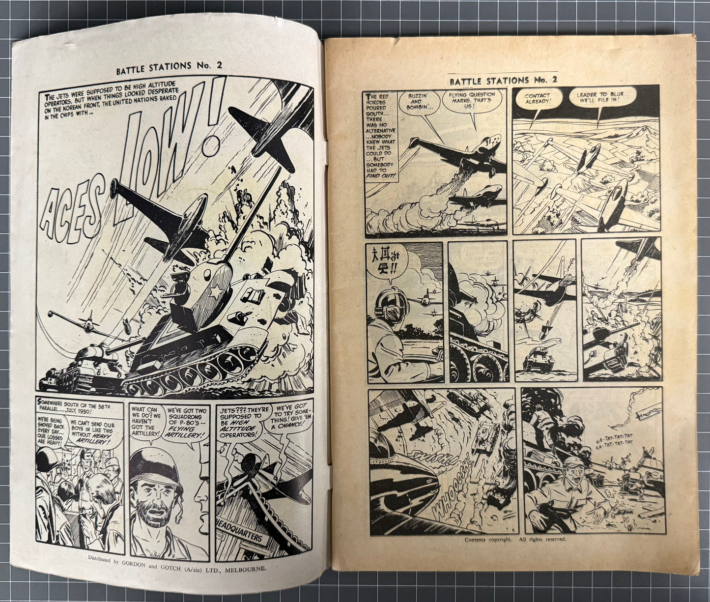 BATTLE STATIONS #2 [BARMOR PUBLICATIONS] AUSTRALIAN PRE-DECIMAL COMIC 1959